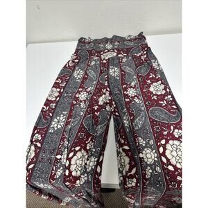 The Zigzag Strip Floral Pants Size Medium